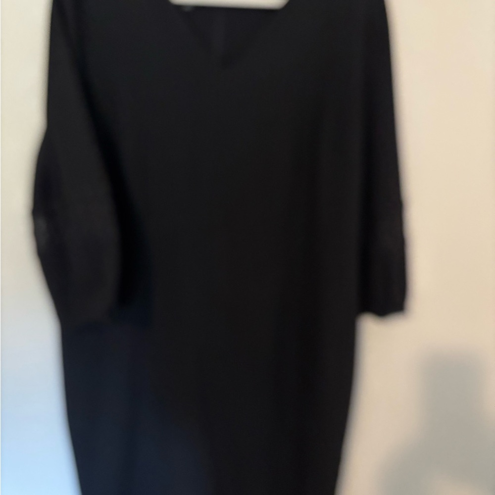 Perfect Little Black V-Neck Women's Sweater Dress